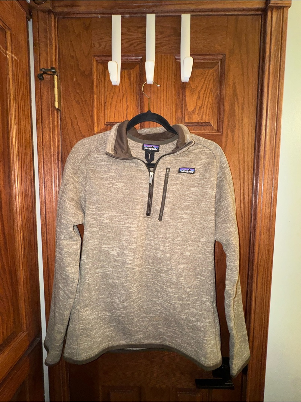 Patagonia Men’s Half-Zip Sweater Jacket - Taupe Heather